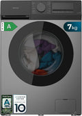 Cecotec Lave-linge à Chargement Frontal 7Kg Bolero DressCode 7450 Inverter Steel – A-10, gris/noir