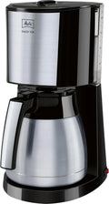 Melitta Cafetière à Filtre avec Verseuse Isotherme en Acier Inoxydable – 125 ml / 85 ml, argenté/noir