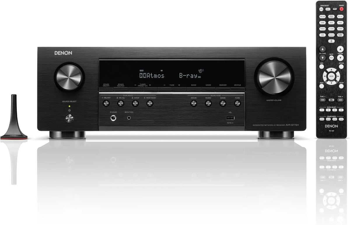 Denon AVR-S770H Récepteur AV 7.2 canaux avec Dolby Atmos – 140 watts, noir/gris