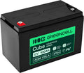 Greencell AGM VRLA 12 V 100 Ah Batterie Gel sans Entretien pour UPS – noir/gris/vert