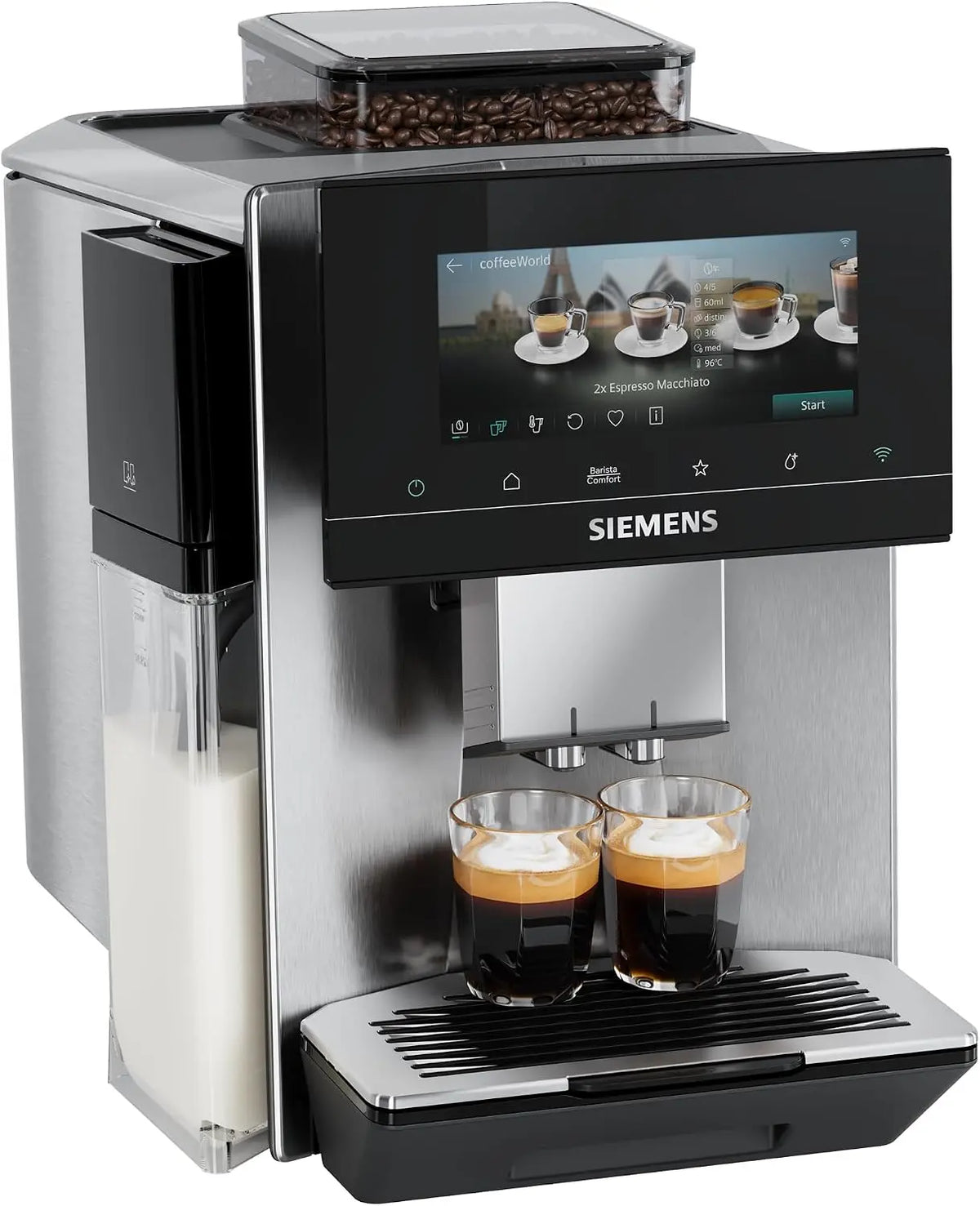 SIEMENS Machine à expresso entièrement automatique EQ900 plus iAroma – TQ923EZ3, argenté