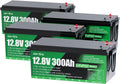 Batterie LiFePO4 12V 300Ah,3840Wh Protection Thermique – gris/vert/noir