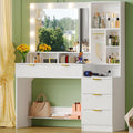 Devoko Coiffeuse avec Éclairage LED et Miroir – blanc
