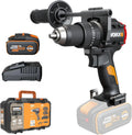 WORX Perceuse à percussion sans balais 20V 85 Nm WX356.1 – 4 Ah, gris/noir