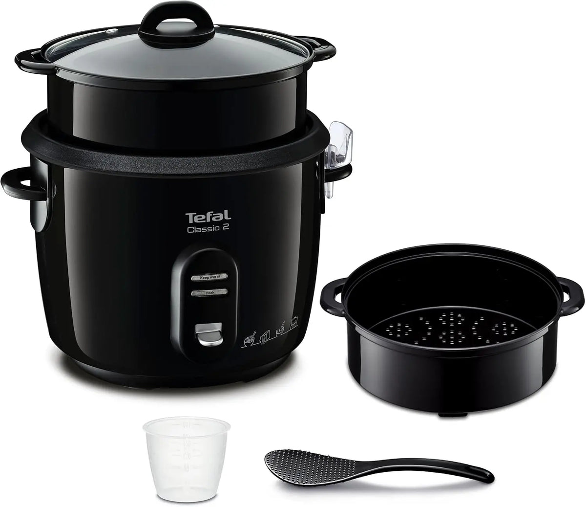 Tefal - Classic 2 - Cuiseur à riz - Antiadhésif - 5 L - Noir – 710 W