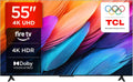 TCL 55PF650A 55' 4K Ultra HD Fire téléviseur téléviseur connecté avec Dolby Vision & Atmos – noir