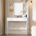 VASAGLE Coiffeuse Éclairage 3 Couleurs – blanc