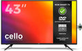 Cello C4320F Téléviseur LED 43 Pouces haute définition avec Lecteur DVD intégré – DVB-T2/C/S2, noir