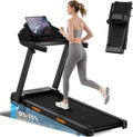 LONTEK Tapis de Course Pliable Inclinable 12KM/H – 0,5 kWh, noir/gris