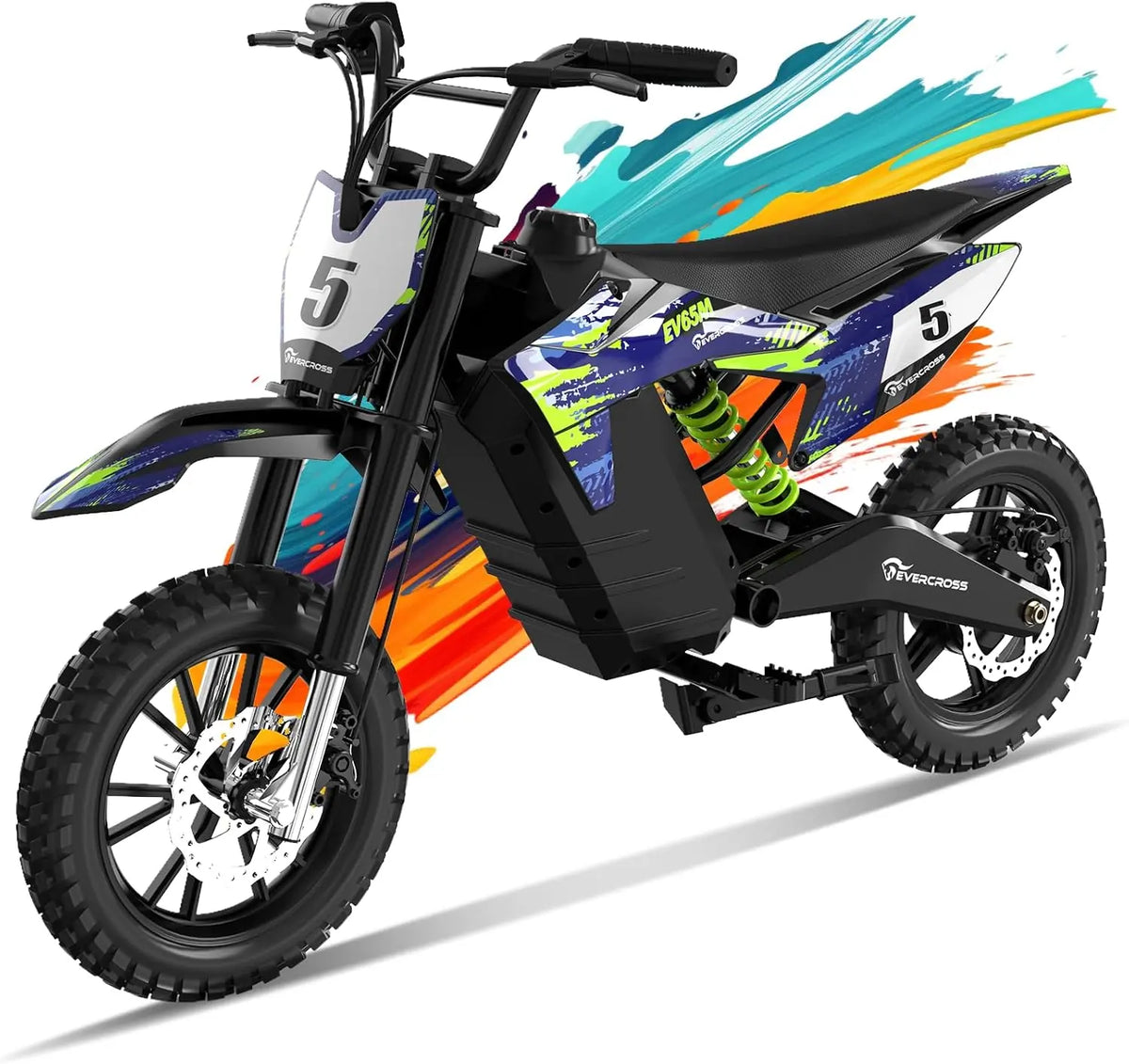 EVERCROSS EV65M Moto Electrique Enfants véhicule de loisirs – 500 W, 7,8 Ah, gris/noir