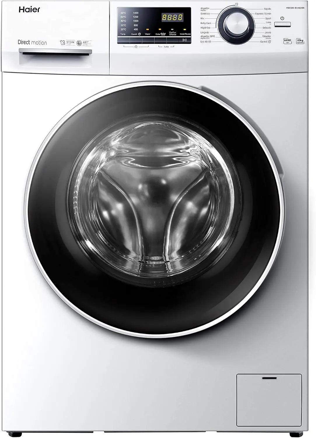 Haier HW100-B14636N Lave-linge Série 636 - Pose libre – gris/noir
