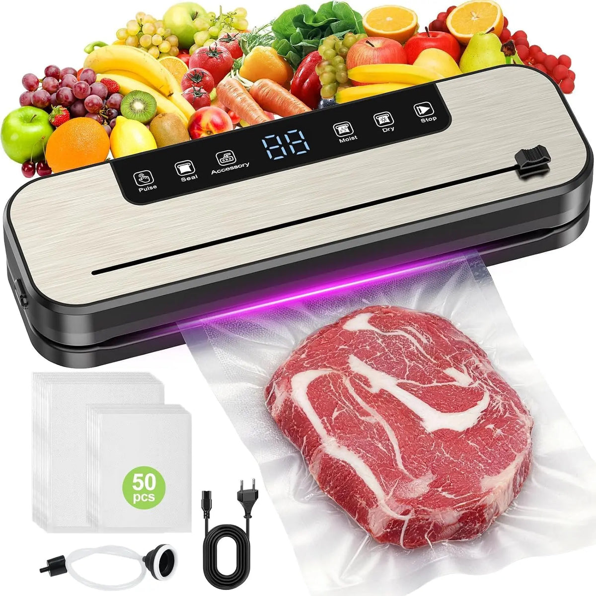 Machine Sous Vide Alimentaire – gris/orange