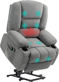 HOMCOM – Fauteuil Releveur Électrique Repose-Pied 89 x 90 x 102 cm Gris Foncé