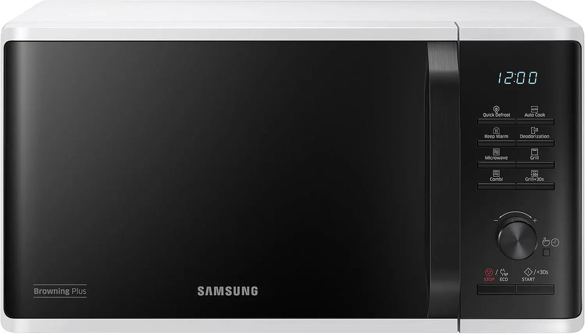 Samsung mg23 K3515aw/et micro-ondes avec grill 23 litres – 2300 W, 50 Hz, noir/gris