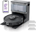 Shark PowerDetect Aspirateur Robot Laveur avec Base autovideuse et nettoyante de 30 Jours – 48,8 L / 34 l, noir