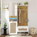 Ensemble de garde-robe moderne pour couloir - 110 x 38 x 190 cm - Miroir – blanc