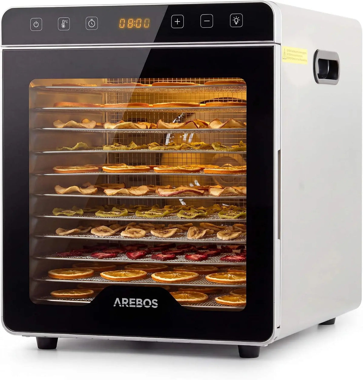AREBOS Déshydrateur Alimentaire INOX 800 W – argenté