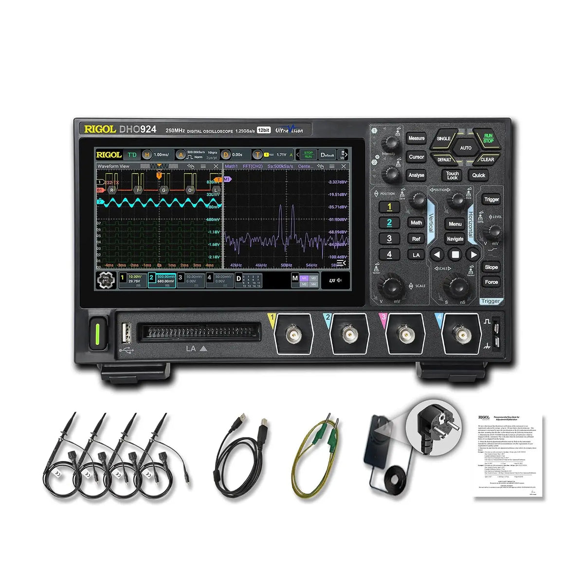 RIGOL DHO924 Oscilloscope Numérique – 250 MHz, gris/noir