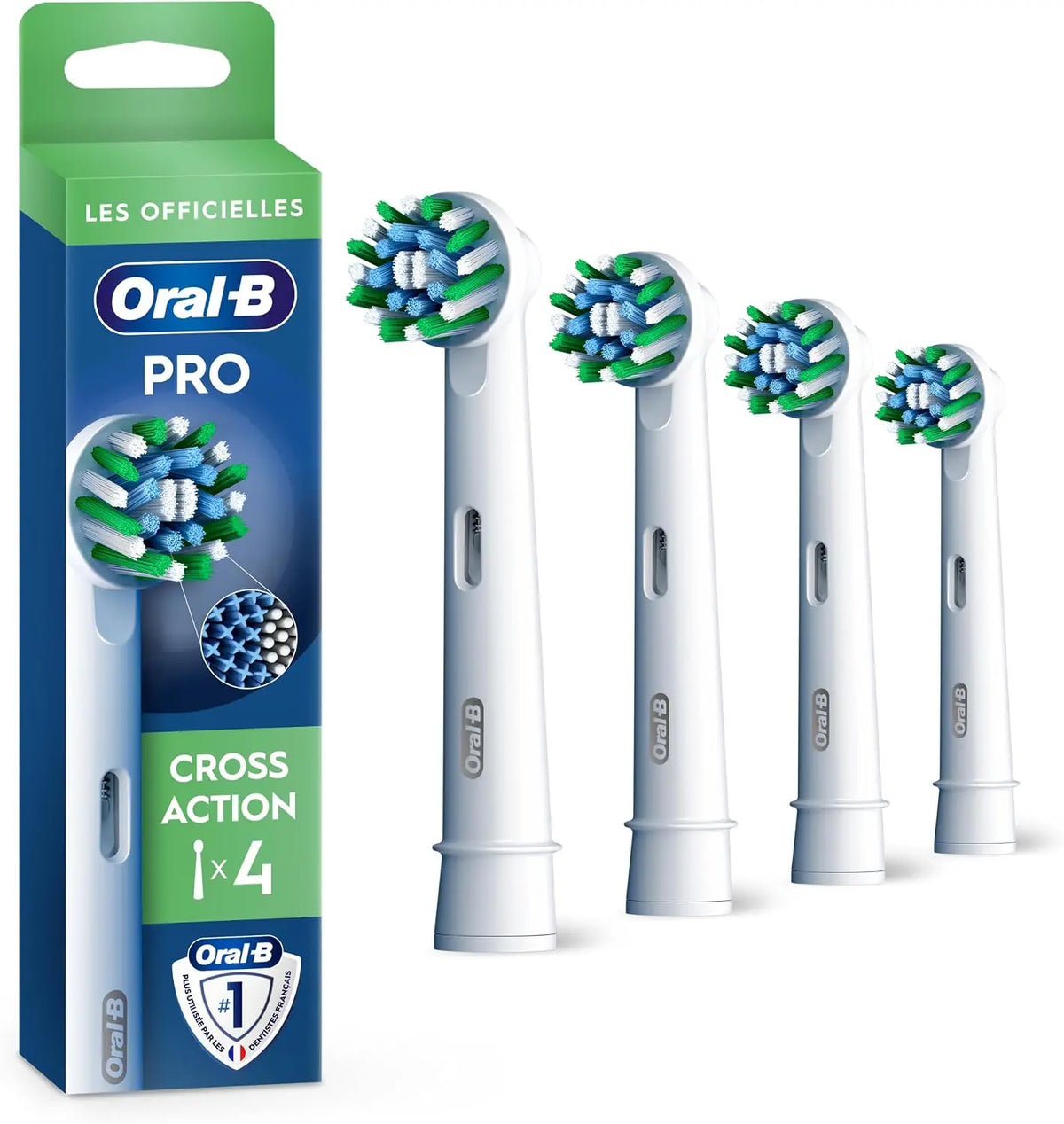Oral-B Brossettes de Rechange Cross Action – blanc