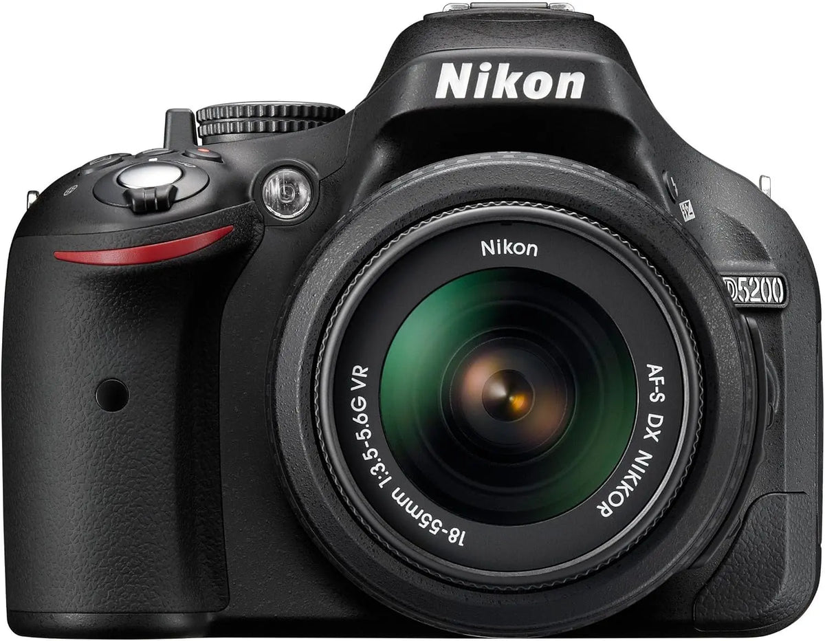 Nikon D5200 Appareil Photo Reflex numérique avec Objectif VR 18-55 mm Noir 24,1 MP LCD 3' renouvelé